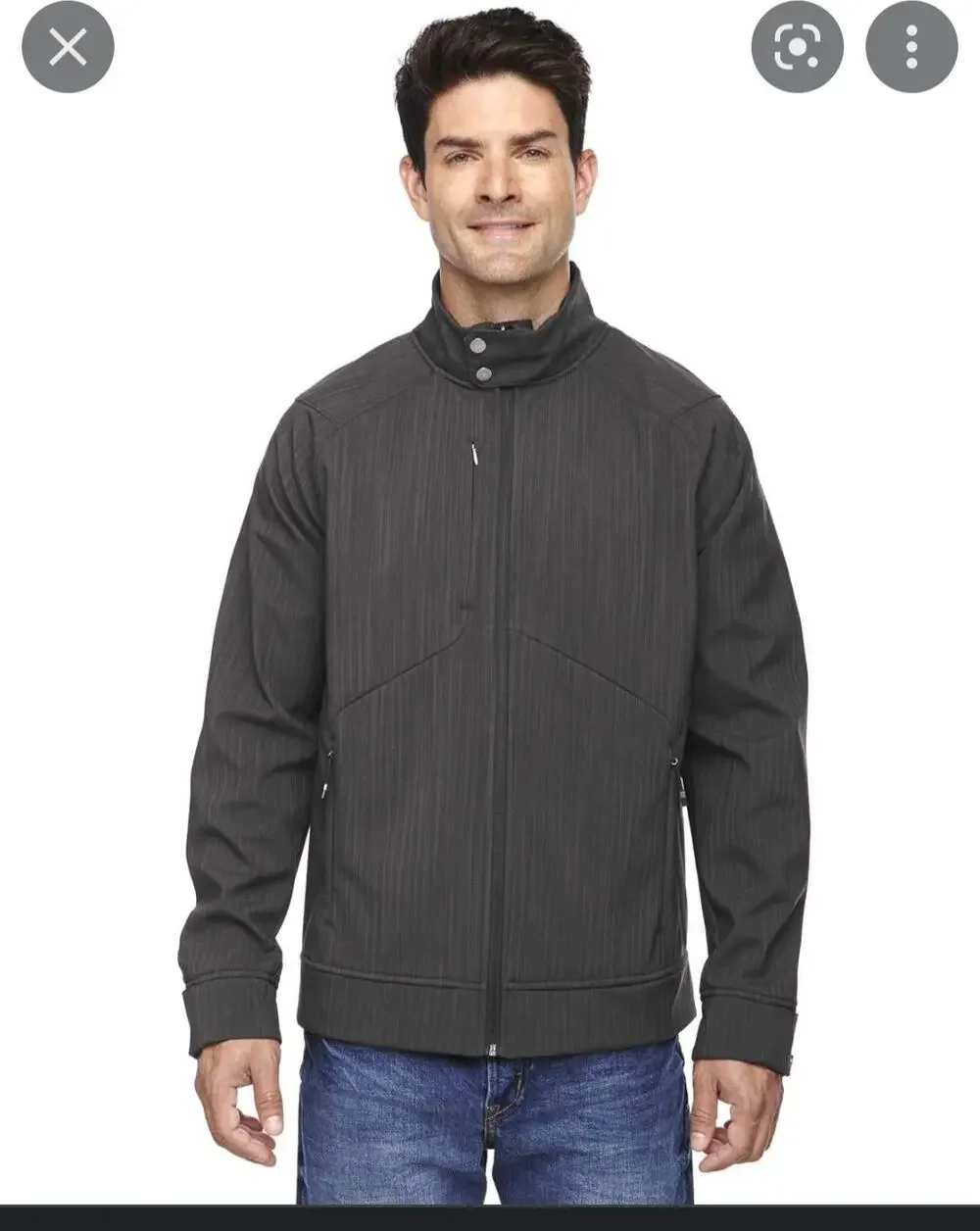 North End Sport skyscraper mens grey light weight athletic full zip jacket Sz L